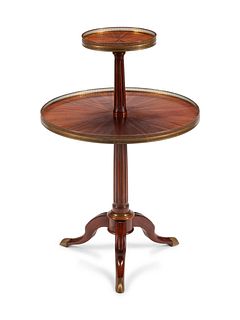 A Directoire Brass-Mounted Mahogany Serviteur Muet
Height 45 x diameter 29 inches.