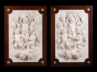 A Pair of Italian Marble Plaques
42 x 29 inches.