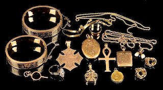 Group Vintage Gold Jewelry