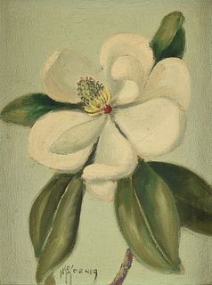 IKE KOENIG (American/Texas 1895-1994) A PAINTING, "Summertime Magnolia Bloom," 