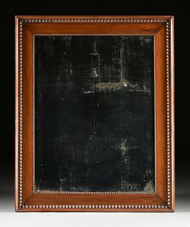 A LARGE ANTIQUE AMERICAN ROSEWOOD MIRROR, MID 19TH CENTURY,