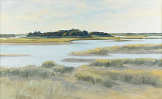GAIL KERN (American 20th/21st Century) A PAINTING, "Marshland in Landscape,"