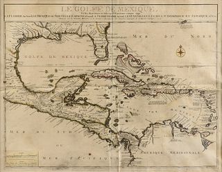 AN ANTIQUE MAP, "Le Golfe de Mexique," PARIS, 1717,