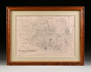 A FACSIMILE CADASTRAL MAP, "Map of Harris County," LATE 19TH/EARLY 20TH CENTURY,