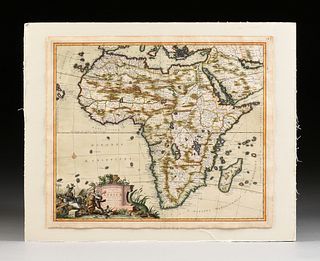 AN ANTIQUE MAP, "Novissima et Perfectissima Africæ," CAREL ALLARD, AMSTERDAM, 17TH/18TH CENTURY,