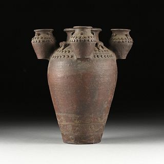A SOUTHEAST ASIAN WATER COLLECTION TERRACOTTA VASE, 20TH CENTURY,