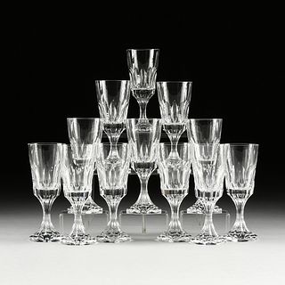 A SET OF TWELVE BACCARAT "D'ASSAS" CRYSTAL WATER GOBLETS, FRENCH, 1981-1991,