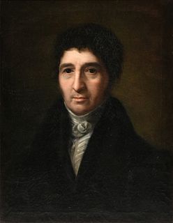 FRENCH SCHOOL, A PAINTING, "Portrait of a Gentleman," CIRCA 1825,