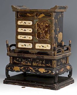 Japanese Takamaki-e Miniature Cabinet