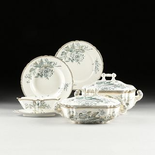 A FIFTY-SEVEN PIECE SWEDISH GUSTAFSBERG "WEXIO" PORCELAIN DINNER SERVICE, MARKED, 1887-1939,