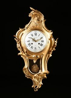 A LOUIS XV STYLE ORMOLU CARTEL CLOCK, BY DE LAFONTAINE, PARIS, LATE 19TH CENTURY,,