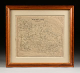 AN ANTIQUE CADASTRAL MAP, "Montgomery County, " CIRCA 1880,