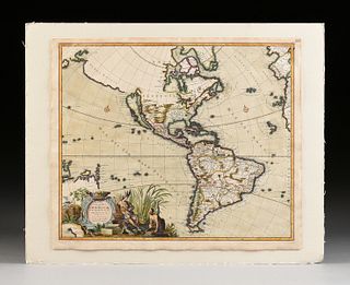 AN ANTIQUE MAP, "Recentissima Novi Orbis sive Americæ Septentrionalis et Meridionalis," CAREL ALLARD, AMSTERDAM, 17TH/18TH CENTURY,