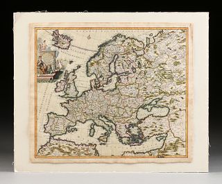 AN ANTIQUE MAP, "Accuratissima Europæ, Multis locis correcta, et Nuperrimé edita," CAREL ALLARD, AMSTERDAM, 17TH/18TH CENTURY,