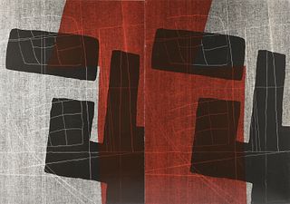 LOUISE NEVELSON (Russian/American 1899-1988) A PRINT, "Untitled," 1967,