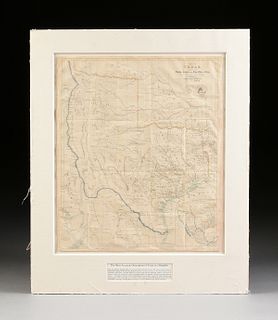 AN ANTIQUE REPUBLIC OF TEXAS MAP, "Map of Texas," JOHN ARROWSMITH, LONDON, APRIL 17, 1841,
