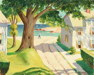 HENRY GASSER (American 1909-1981) A PAINTING, "Bay Road," 