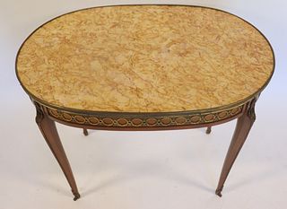 Louis XV Style Bronze Mounted And Marbletop