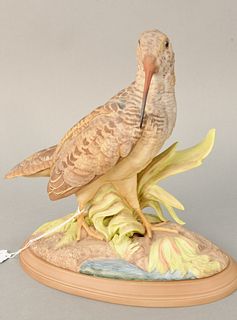 Boehm porcelain figure of a "Woodcock", figure of a bird on oval porcelain base marked "Boehm Limited Edition Woodcock 413", ht. 10 3/4", made in U.S.