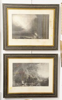 After Thomas Cole, set of four engravings: "The Voyage of Life - Old Age"; "The Voyage of Life - Childhood"; "The Voyage of Life - Manhood"; "The Voya