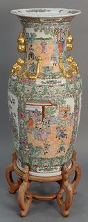 Large Rose Medallion vase, 36". Provenance: Estate of Mark W. Izard MD, Cider Brook Road, Avon, CT.