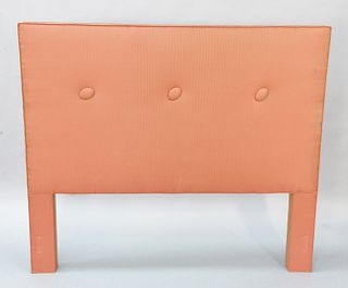 Contemporary upholstered headboard, queen size, ht. 54", wd. 62 1/2". Estate of Marilyn Ware Strasburg, PA.