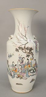 Chinese porcelain vase, ht. 22 1/2". Provenance: Estate of Mark W. Izard MD, Cider Brook Road, Avon, CT.