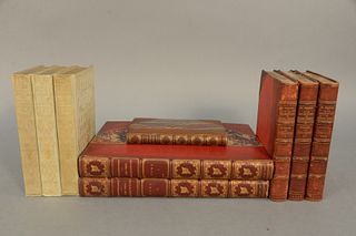 Group of nine books to include "The Poetical Works of Edgar Allan Poe From the Library of Charles Dickens, 1870"; 3 "Pride and Prejudice" by Jane Aust