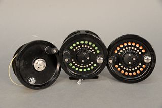 System 2 #89 Fly Reel with two extra arbors. Estate of Michael Coe, PhD, New Haven, CT.