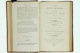 BOWLES, BRISOT. British writings French Revolution