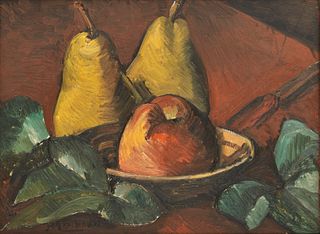JEAN HIPPOLYTE MARCHAND, (French, 1883-1940), Still Life, oil on board, 9 1/2 x 12 1/2 in., frame: 12 1/2 x 16 in.