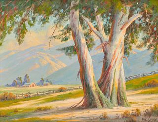 PAUL GRIMM, (American, 1891-1974), Graceful Eucalyptus, 1964, oil on canvasboard, 16 x 20 in., frame: 23 1/2 x 27 1/2 in.