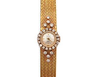 ROLEX 18K Gold and Diamond Wristwatch