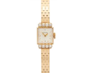 MOVADO 14K Gold and Diamond Wristwatch