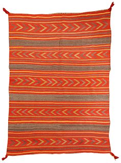 Transitional Navajo Wearing Blanket; 5 ft. 3 in. x 3 ft. 10 in.