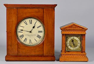 Pair of Clocks, W & H Oak Cased & Imperial