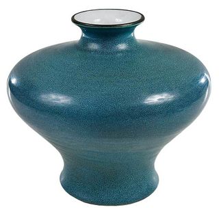 Chinese Monochrome Robin's Egg Blue Vase