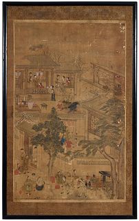Chinese Silk Scroll Painting 