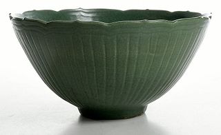 Large Chinese Celadon Glazed Lotus From Bowl