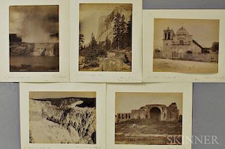 J.H. White (American, fl. late 19th Century)      Five Photographs of Western Views