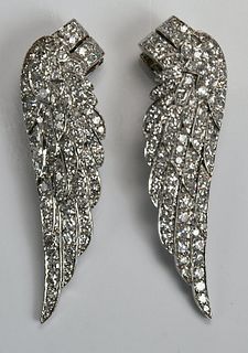 Platinum, Gold and Diamond Earclips