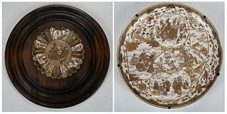 Two Finely Decorated Japanese Satsuma Chargers