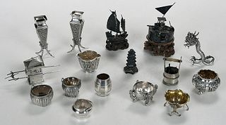 Asian Silver Salts and Miniature Figures