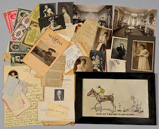 NY Archive including Pres. McKinley signed card, Opera and Other