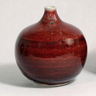 Gerry Williams Oxblood Glazed Porcelain Vase