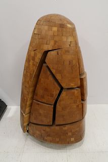 Polish Kinetic Wood Sculpture W 5 Electric Motors