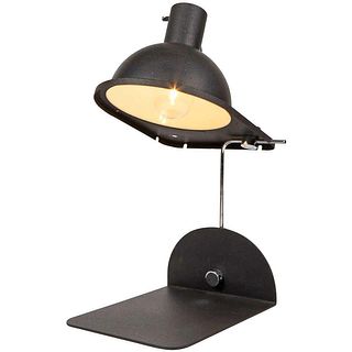 1970 Black Satin Italian Table Lamp by Luci Design