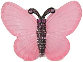 Kenneth Jay Lane Pink Resin Butterfly Brooch