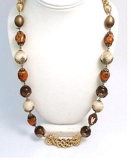 Hobe Topaz & Multi-Color Stone Necklace