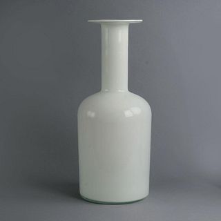 Modern Otto Brauer for Holmegaard White Glass Vase